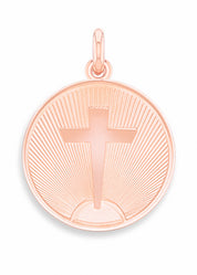 Medal with a slender and openwork striped cross
