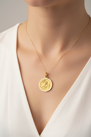 Medalla de San Cristóbal grabada