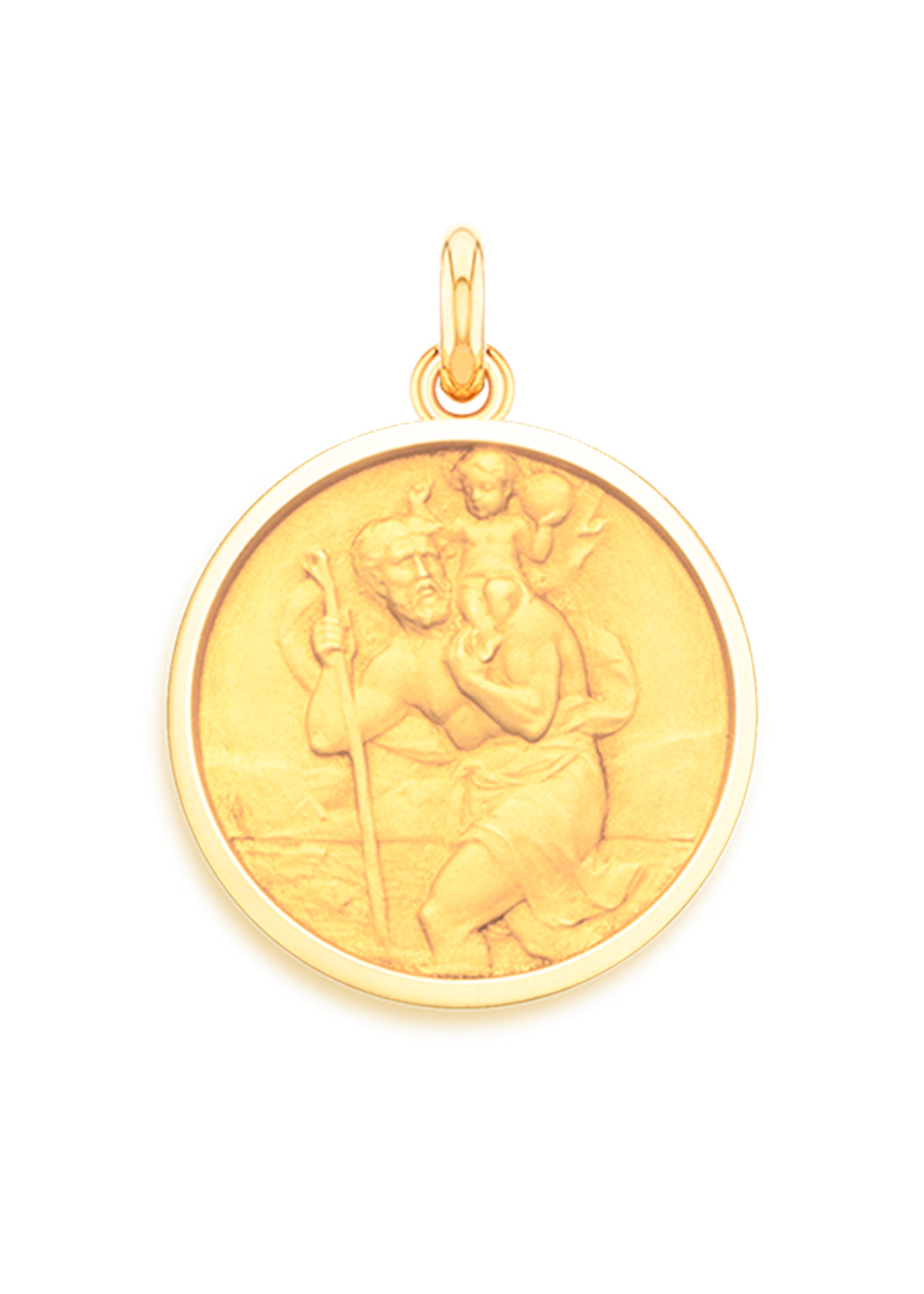 Médaille Saint Christophe Roisne OR JAUNE 18 carats / 16 mm