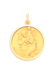 Médaille Saint Christophe Roisne OR JAUNE 18 carats / 16 mm