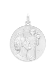 Médaille Saint Christophe Trécy OR BLANC 18 carats / 17 mm