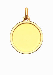 Médaille Laïque OR JAUNE 18 carats / 15 mm