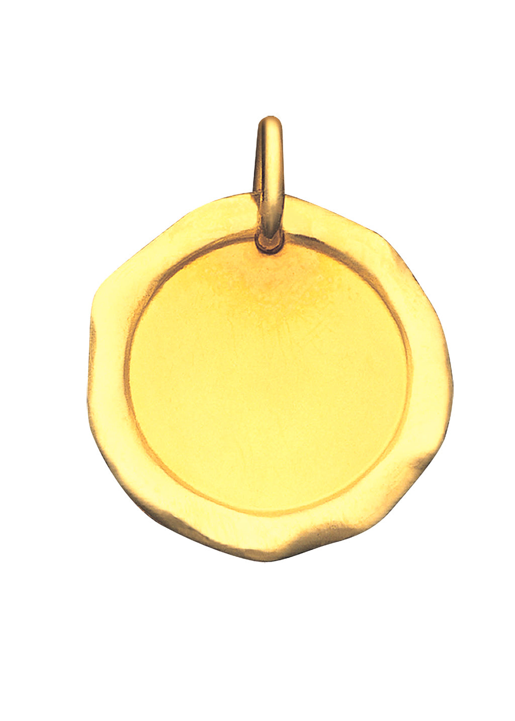 Médaille Cachet laïque OR JAUNE 18 carats / 16 mm