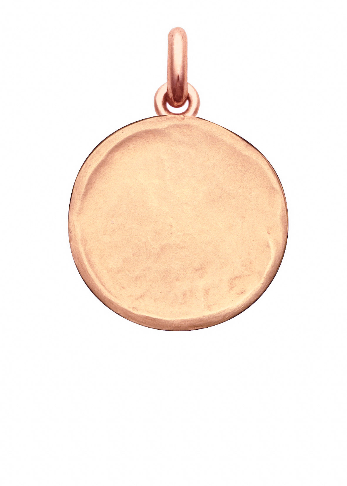Médaille Unie Martelée OR ROSE 18 carats / 16 mm