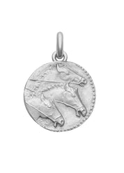Médaille Sceau Grec OR BLANC 18 carats / 30 mm