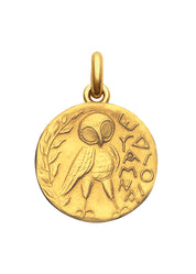 Médaille Sceau Athénien OR JAUNE 18 carats / 19 mm