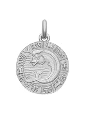 Médaille Sceau Mexicain OR BLANC 18 carats / 30 mm