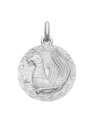 Médaille Sceau Persan OR BLANC 18 carats / 30 mm