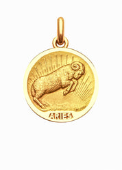 Médaille Signe Bélier OR JAUNE 18 carats / 15 mm