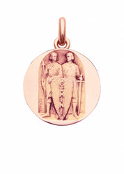 Médaille Signe du Gémeaux OR ROSE 18 carats / 15 mm