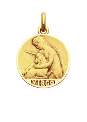 Médaille Signe du Vierge OR ROSE 750 / 35 mm