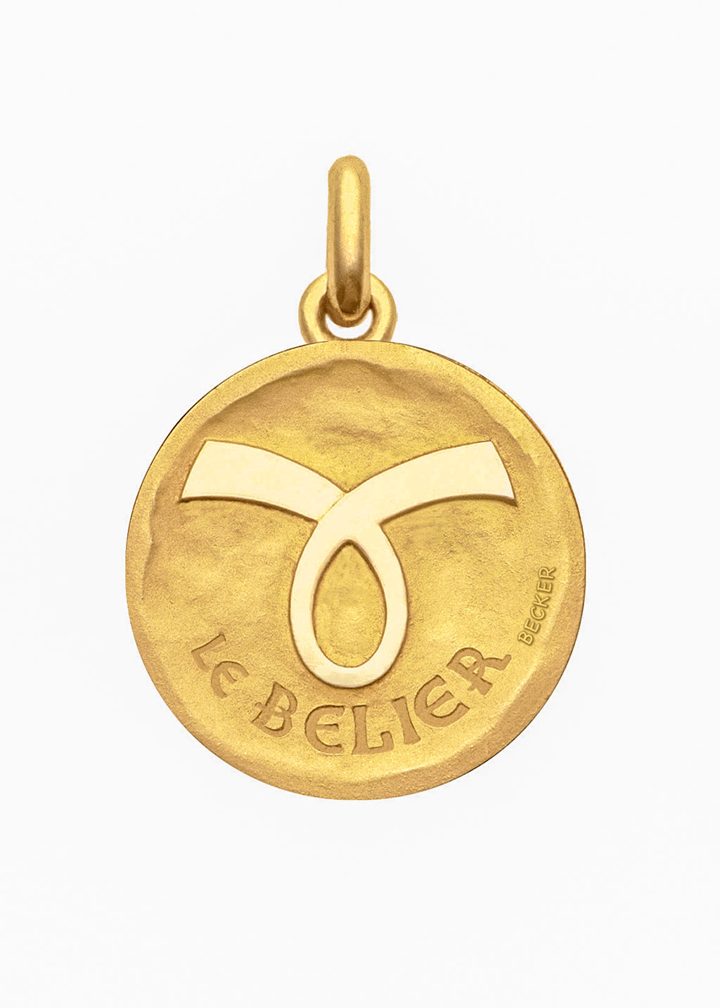 Médaille signe du Bélier symbole OR JAUNE 18 carats / 15 mm