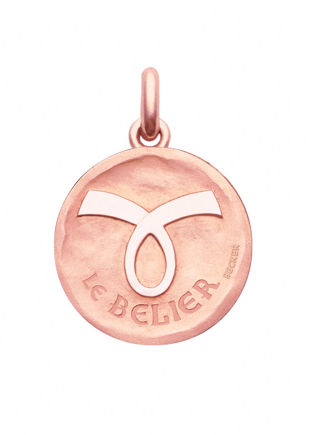 Médaille signe du Bélier symbole OR ROSE 18 carats / 15 mm