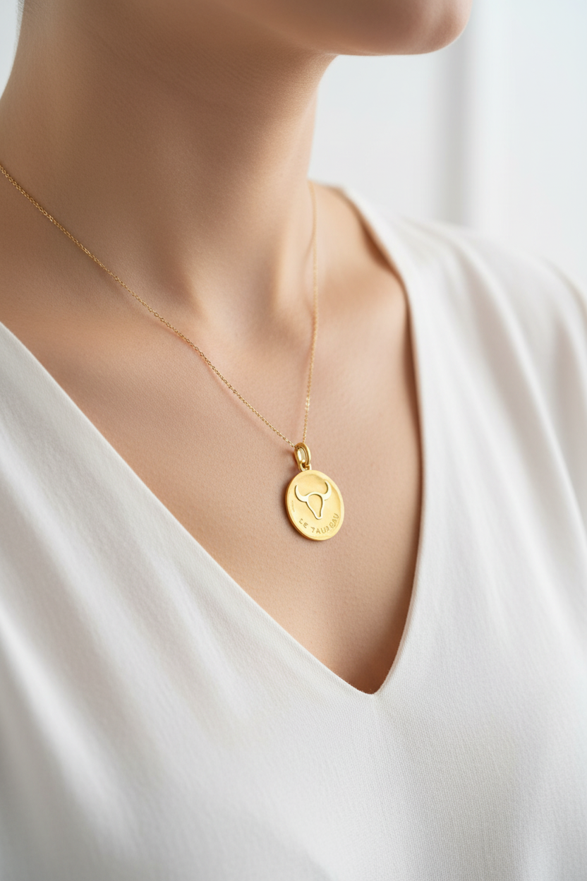 Símbolo de medalla del signo Tauro