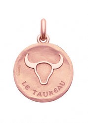 Médaille signe du Taureau symbole OR ROSE 18 carats / 35 mm