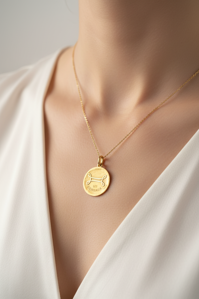 Símbolo de medalla del signo Géminis