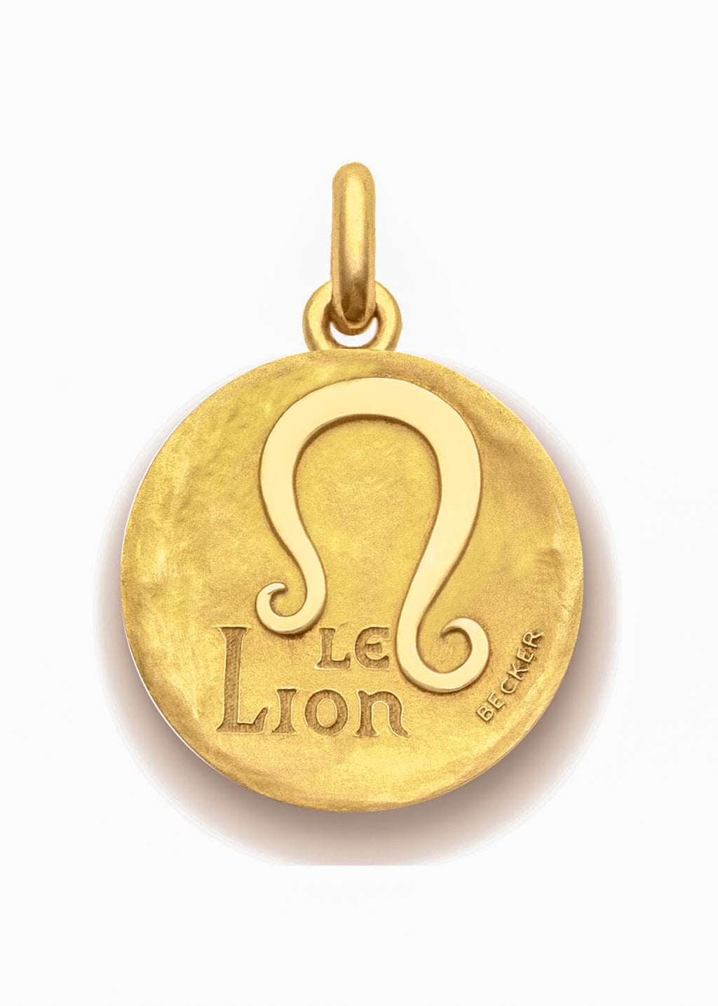 Médaille Signe du Lion symbole OR JAUNE 18 carats / 15 mm