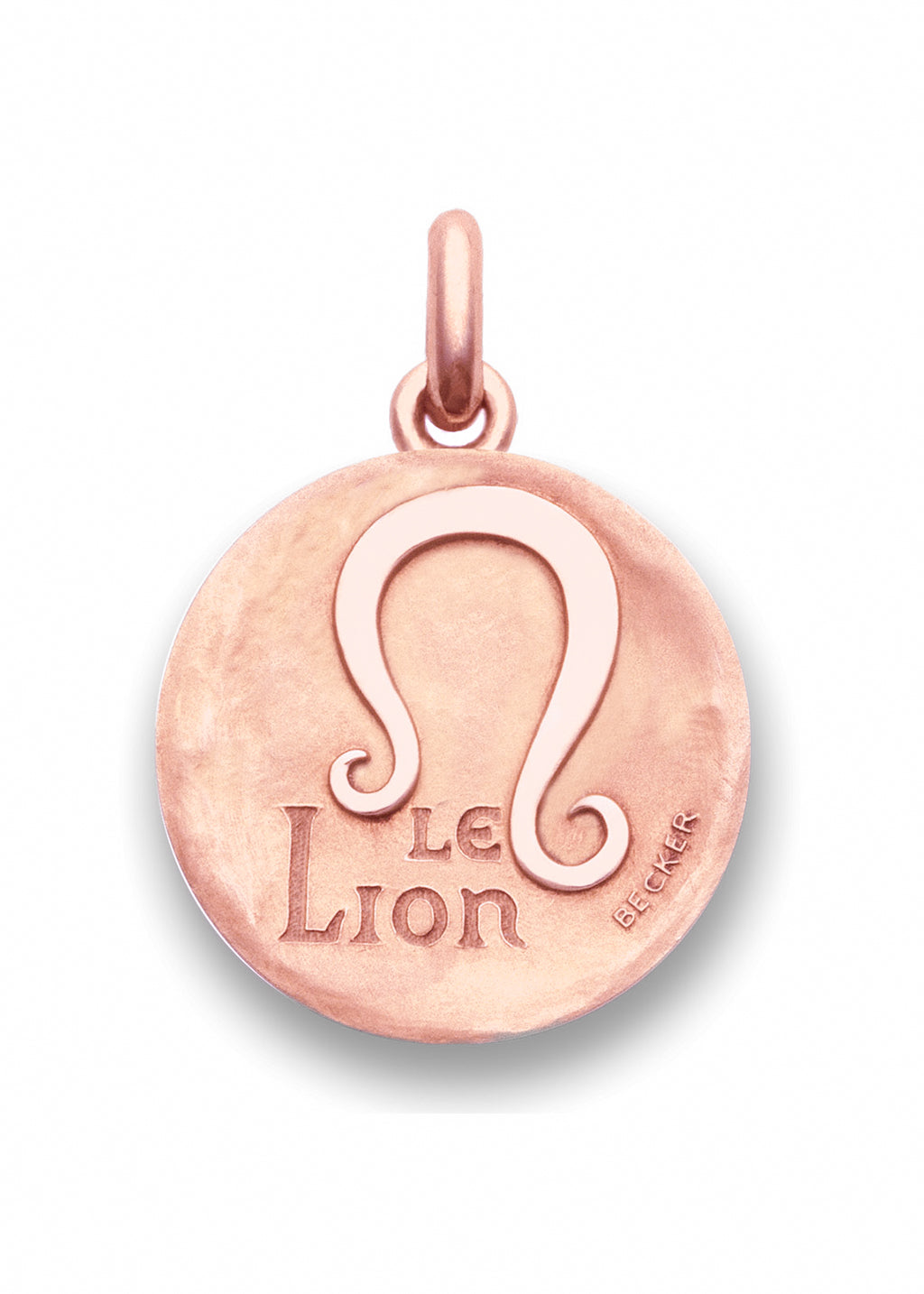 Médaille Signe du Lion symbole OR ROSE 18 carats / 15 mm