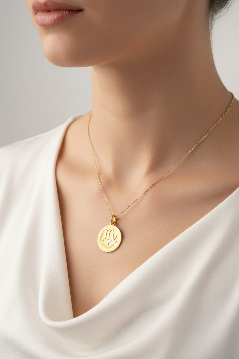 Símbolo de medalla del signo de Virgo