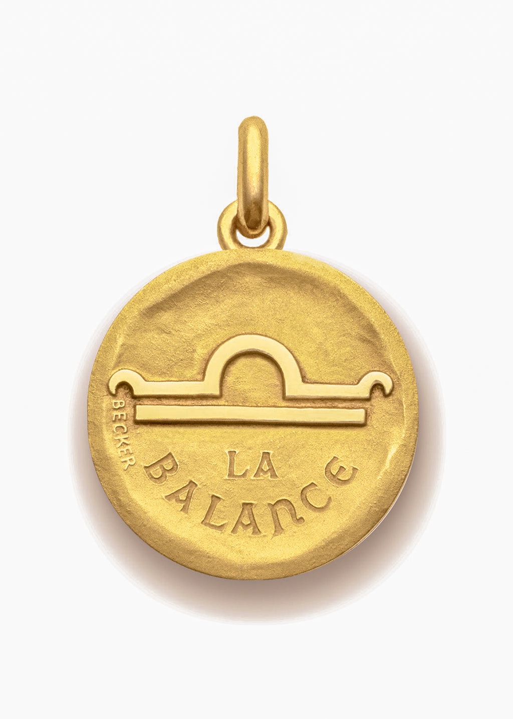 Médaille Signe du Balance symbole OR JAUNE 18 carats / 15 mm