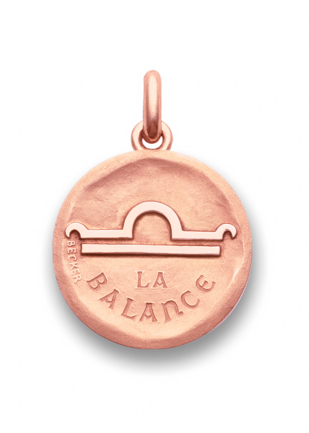 Médaille Signe du Balance symbole OR ROSE 18 carats / 15 mm