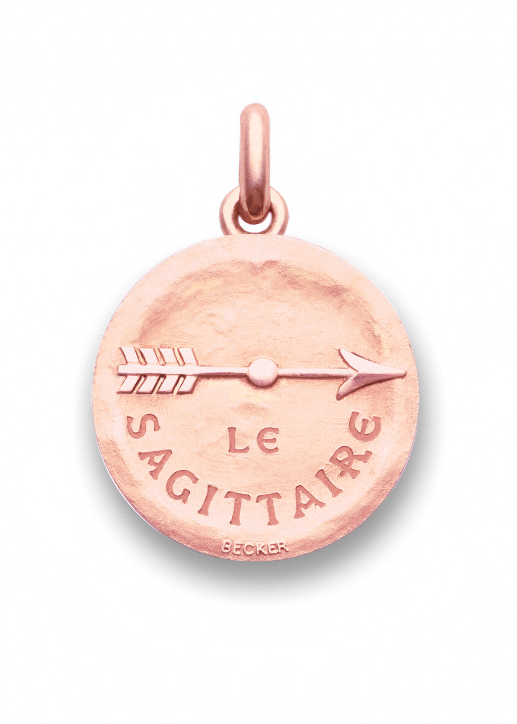Médaille Signe du Sagittaire symbole OR ROSE 18 carats / 15 mm