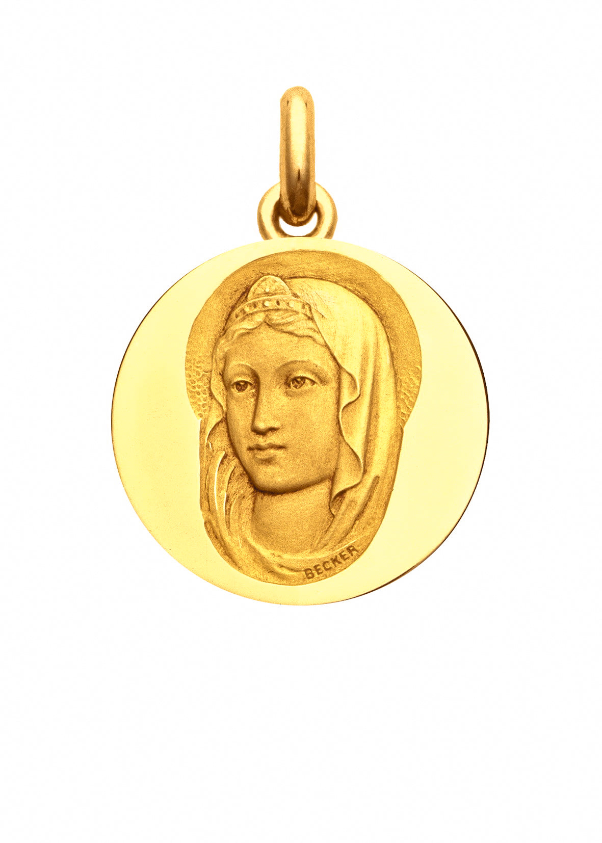 Médaille Sainte OR JAUNE 18 carats / 15 mm