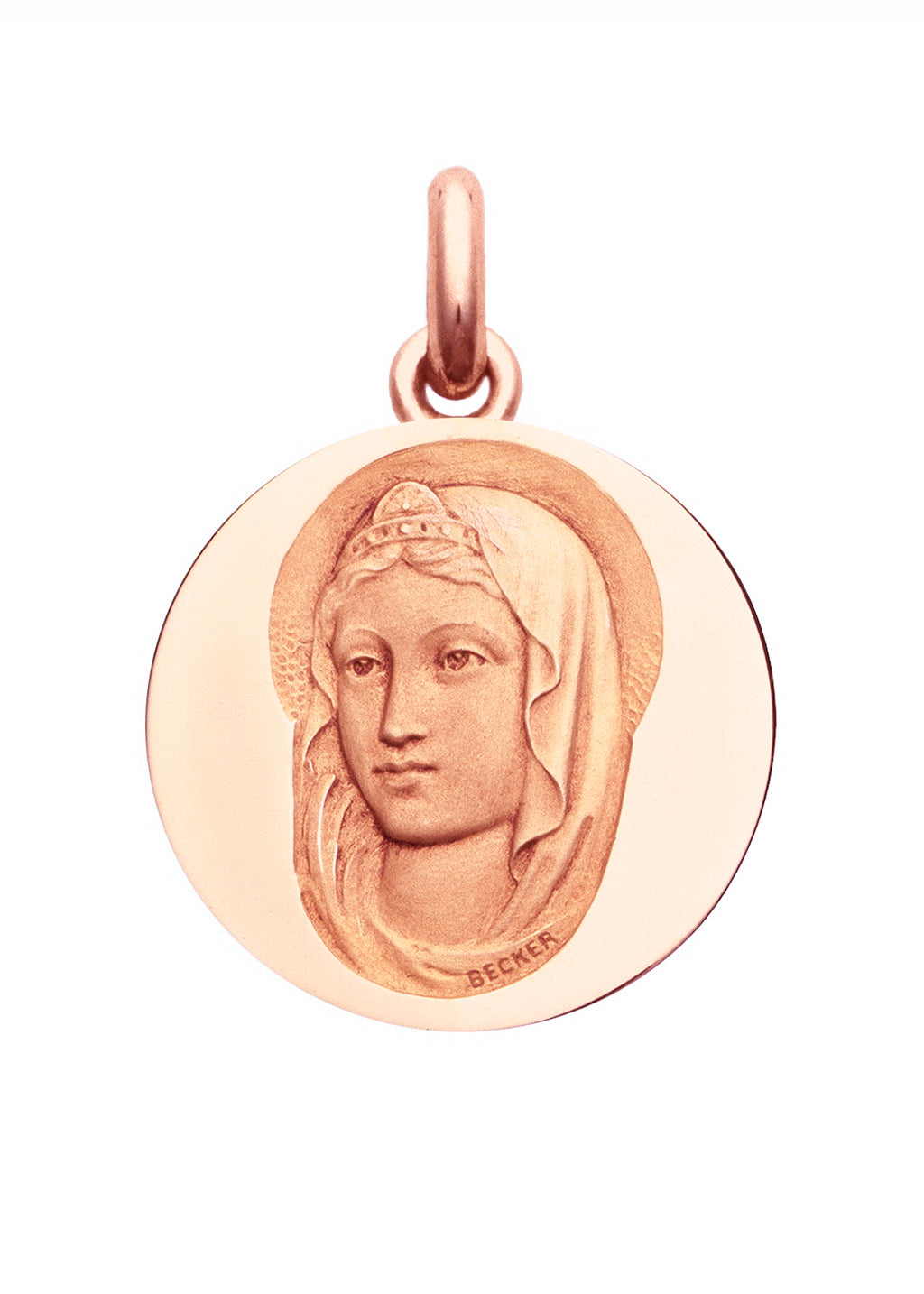 Médaille Sainte OR ROSE 18 carats / 15 mm