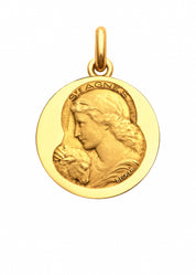 Médaille Sainte Agnès OR JAUNE 18 carats / 15 mm