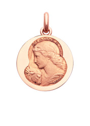 Médaille Sainte Agnès OR ROSE 18 carats / 15 mm