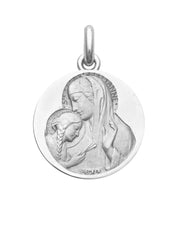 Médaille Sainte Anne OR BLANC 18 carats / 20 mm