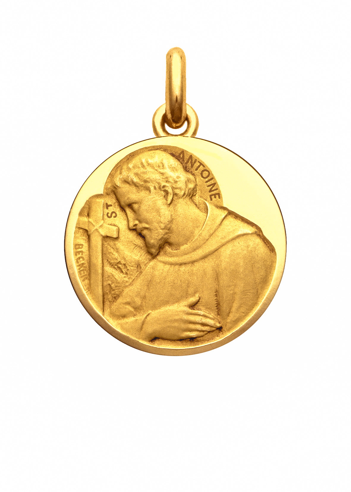 Médaille Saint Antoine OR JAUNE 18 carats / 15 mm