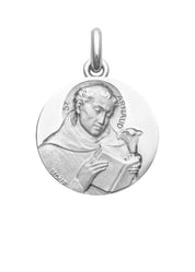 Médaille Saint Arnaud OR BLANC 18 carats / 20 mm