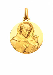 Médaille Saint Arnaud OR JAUNE 18 carats / 15 mm
