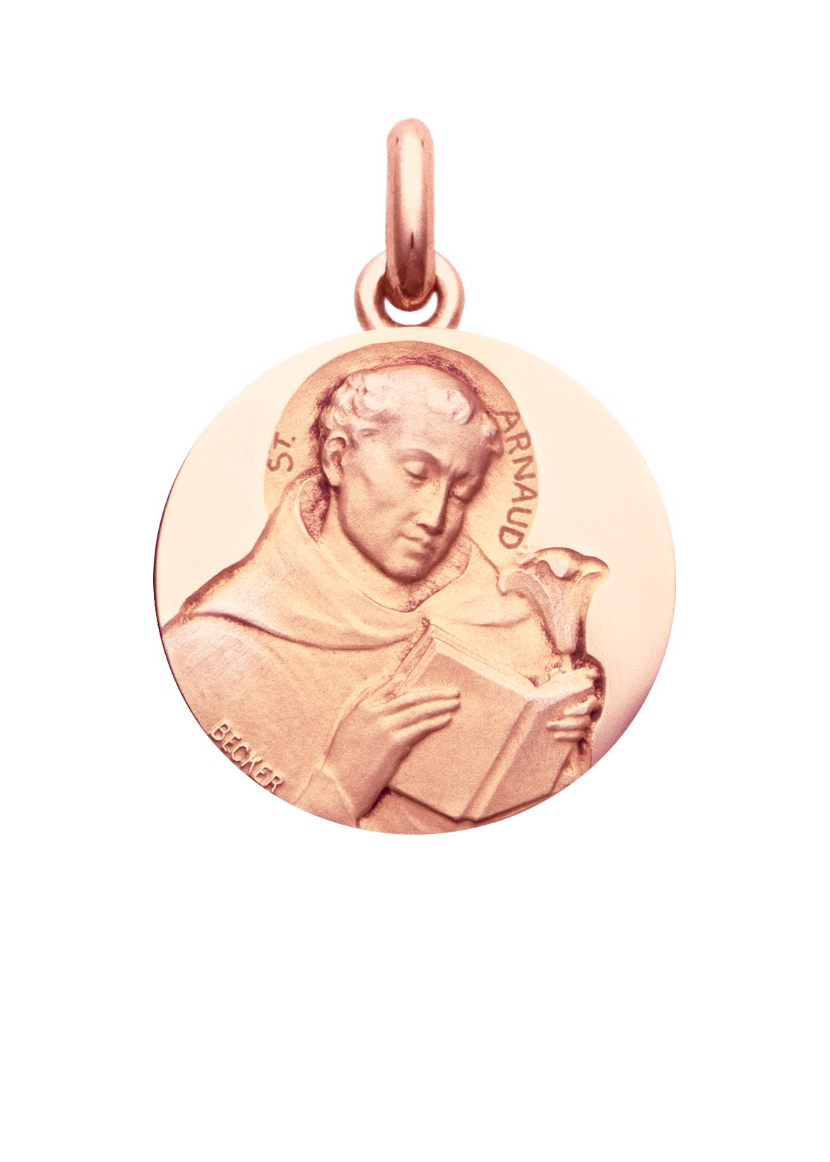 Médaille Saint Arnaud OR ROSE 18 carats / 15 mm
