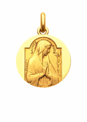 Médaille Sainte Aude OR JAUNE 18 carats / 15 mm