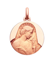 Médaille Sainte Bénédicte OR ROSE 18 carats / 15 mm