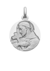 Médaille Saint Bertrand OR BLANC 18 carats / 20 mm