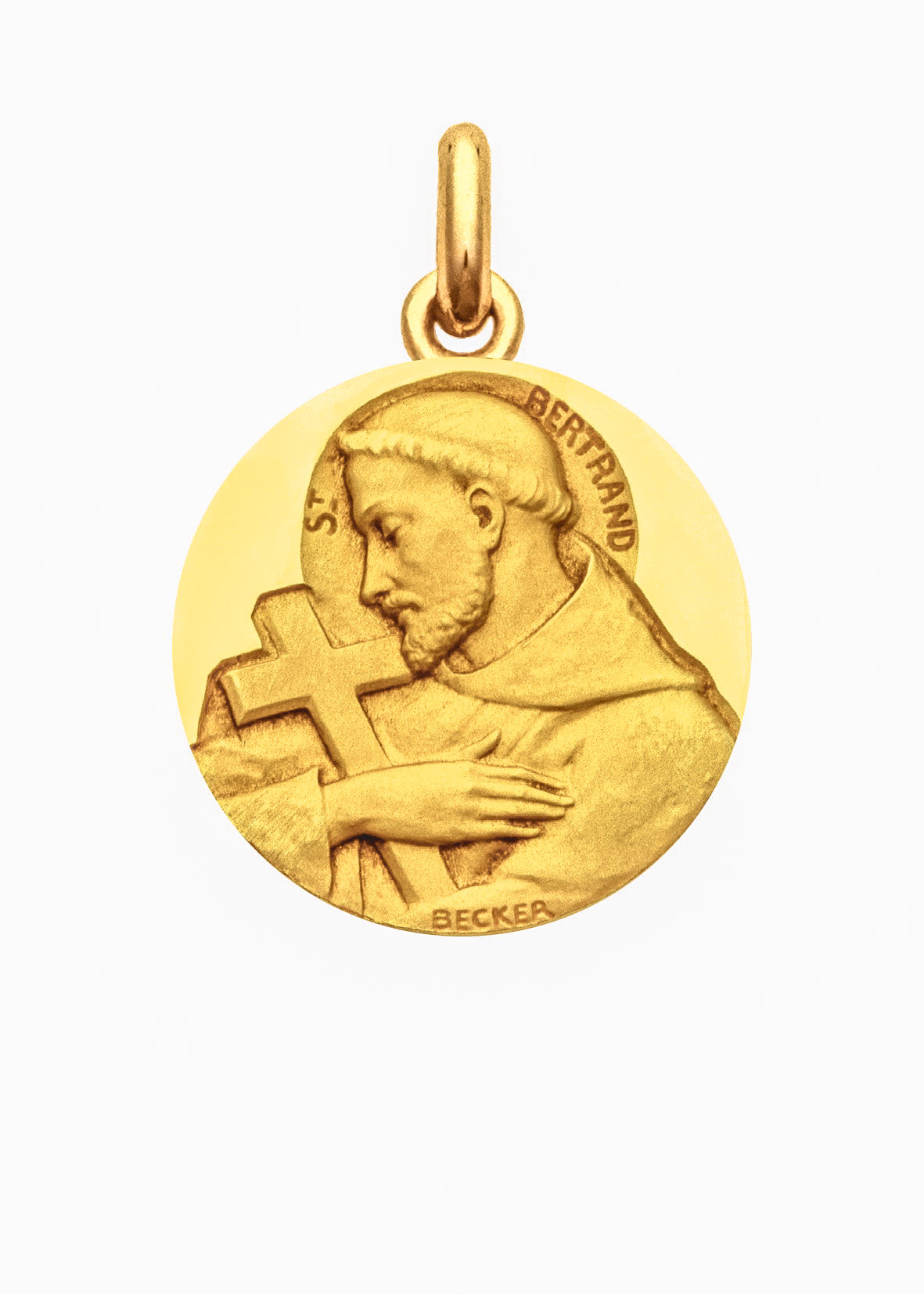 Médaille Saint Bertrand OR JAUNE 18 carats / 15 mm