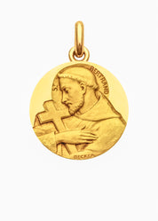 Médaille Saint Bertrand OR JAUNE 18 carats / 15 mm