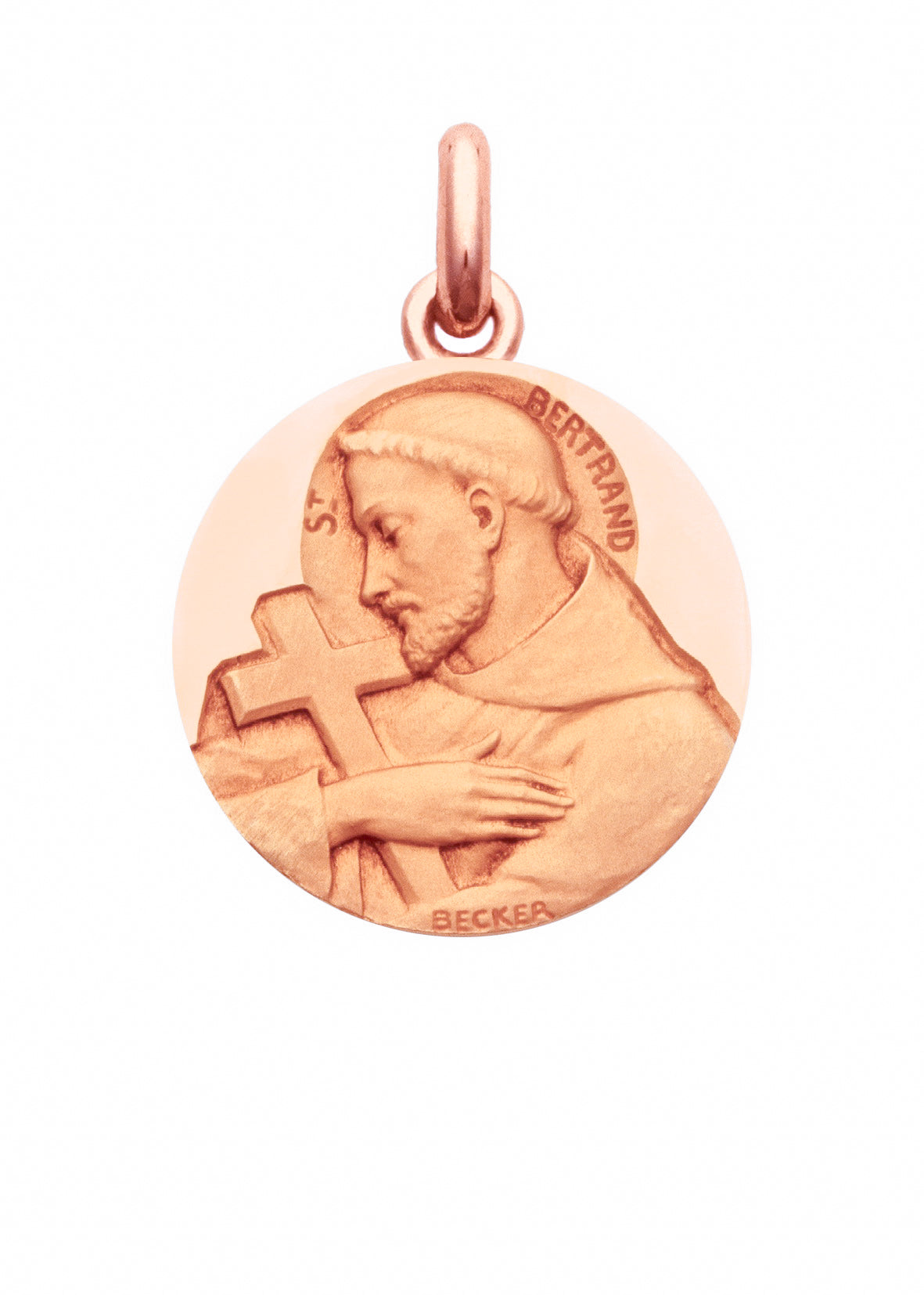 Médaille Saint Bertrand OR ROSE 18 carats / 15 mm