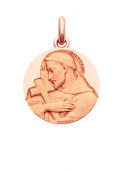 Médaille Saint Bertrand OR ROSE 18 carats / 15 mm