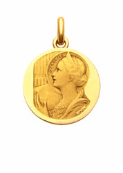 Médaille Sainte Cécile OR JAUNE 18 carats / 15 mm