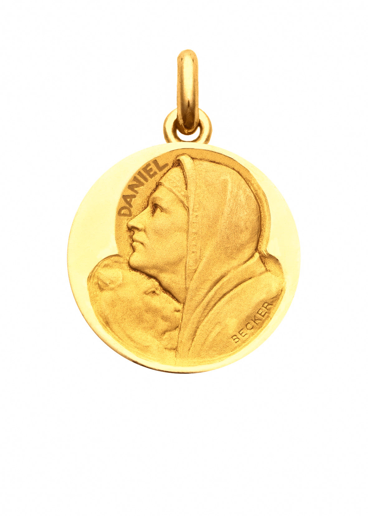 Médaille Saint Daniel OR JAUNE 18 carats / 15 mm