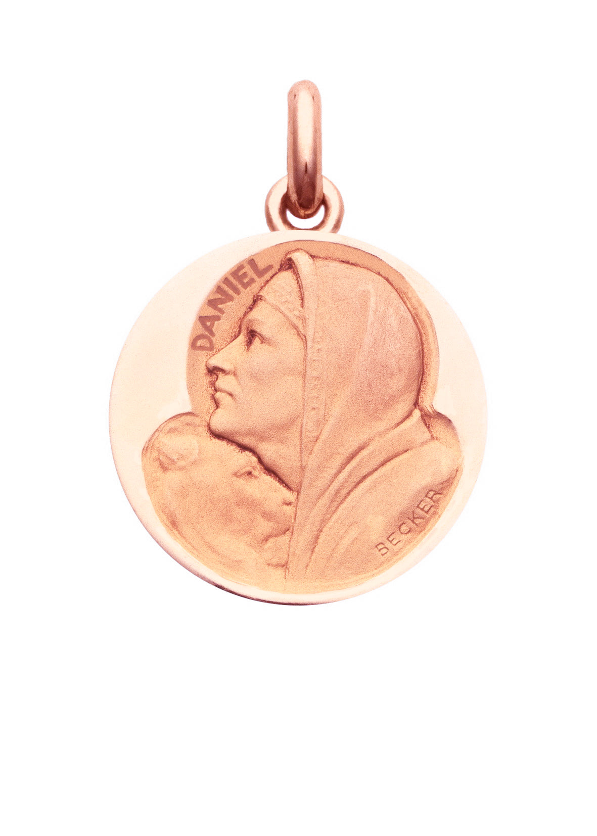 Médaille Saint Daniel OR ROSE 18 carats / 15 mm