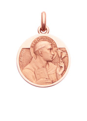 Médaille Saint Dominique OR ROSE 18 carats / 15 mm