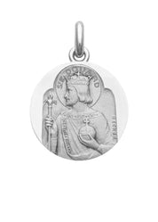 Médaille Saint Edouard OR BLANC 18 carats / 20 mm