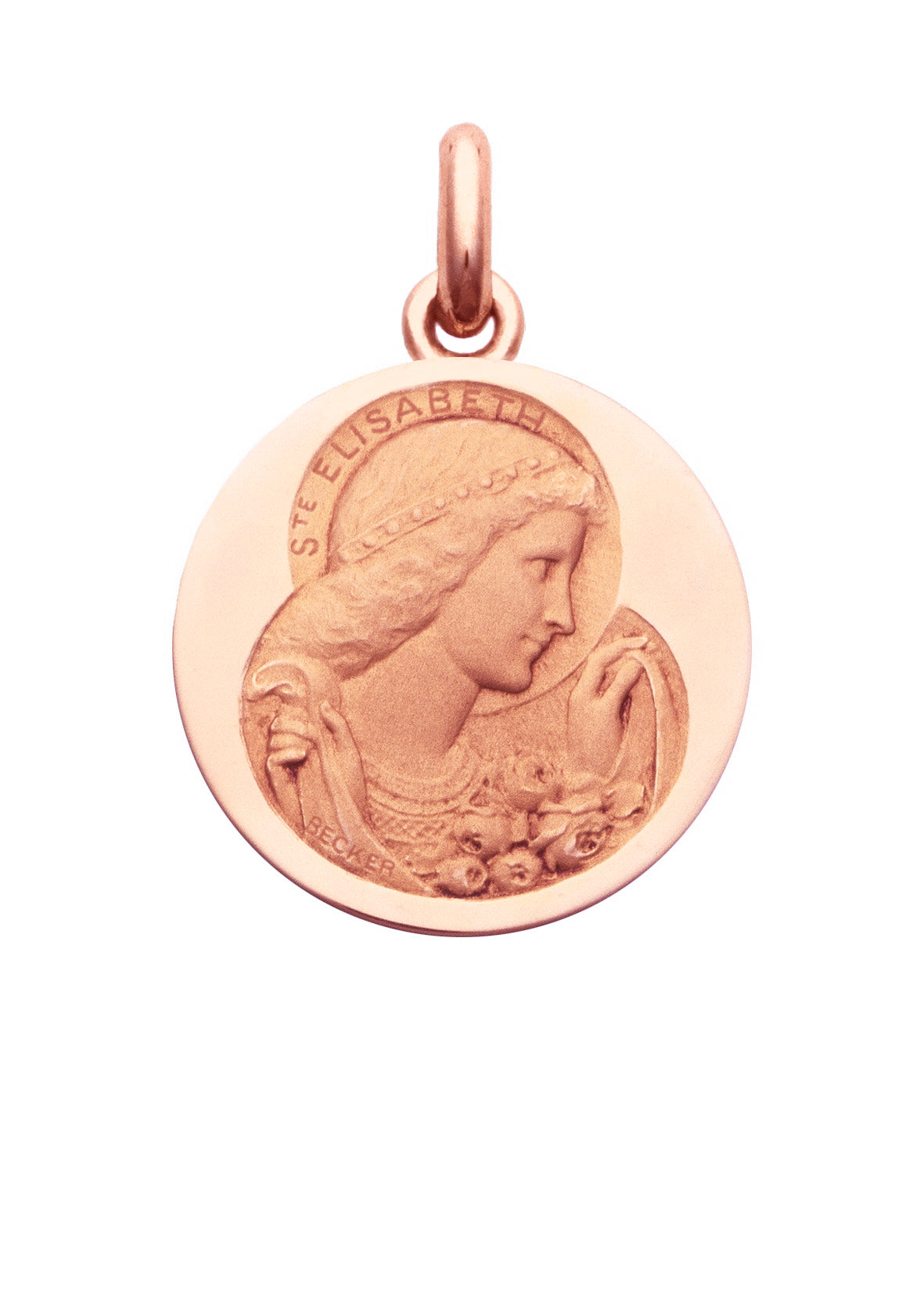 Médaille Sainte Elisabeth OR ROSE 18 carats / 15 mm
