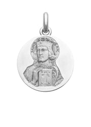 Médaille Saint Éric OR BLANC 18 carats / 20 mm