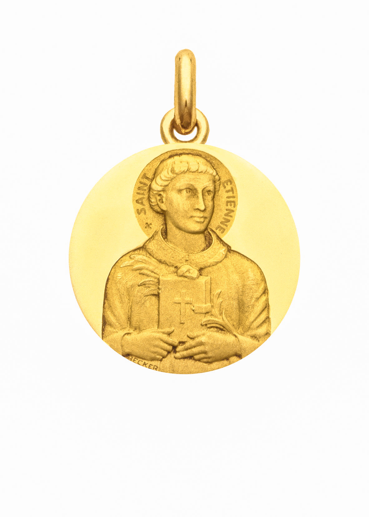 Médaille Saint Étienne OR JAUNE 18 carats / 15 mm